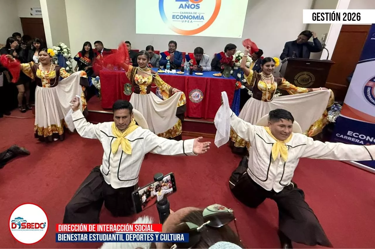 El Ballet Folklórico UPEA engalanó la Sesión de Honor de la Carrera de Economía