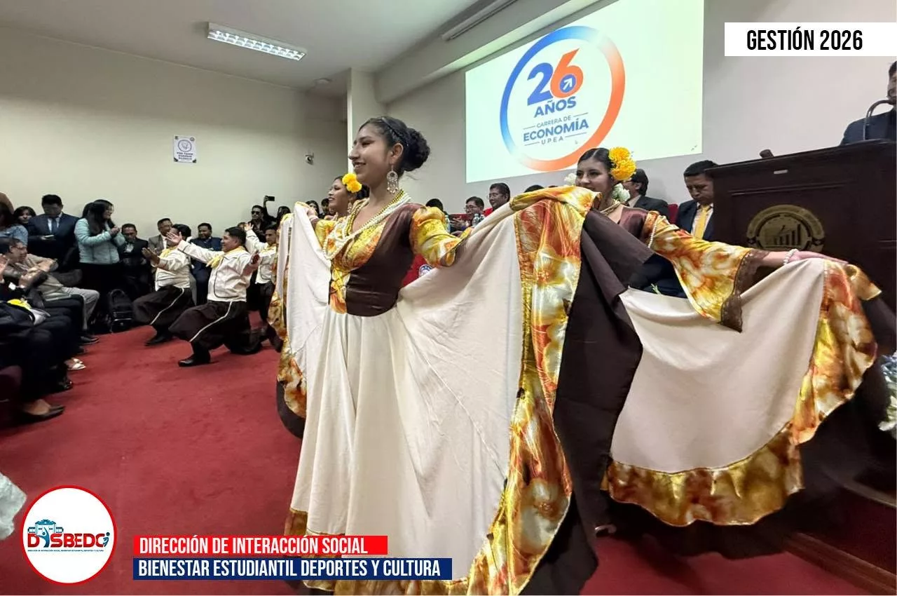 El Ballet Folklórico UPEA engalanó la Sesión de Honor de la Carrera de Economía