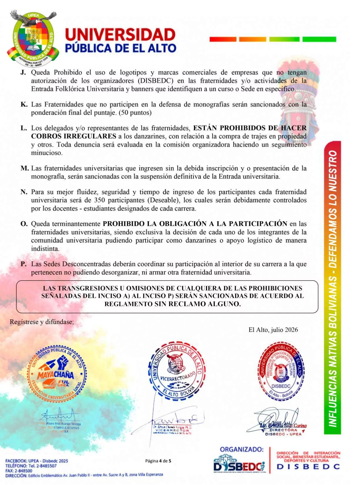 CONVOCATORIA A LA XVIII ENTRADA FOLKLÓRICA 2026