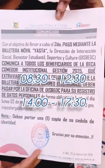 AVISO IMPORTANTE – BECA COMEDOR 2025