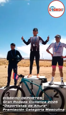 De esta manera se reconoció a los ganadores de la categoría masculina en la Gran Rodada Ciclística “Deportistas de Altura” 2026
